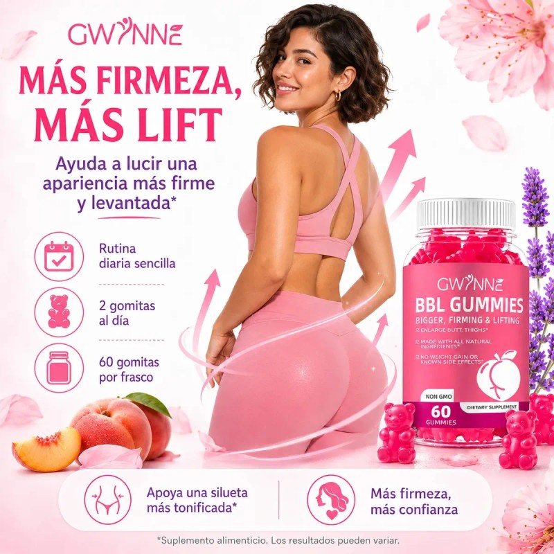 Gwynne Bbl Gummies Fenogreco Aumento De Senos Y Glúteos Gominolas