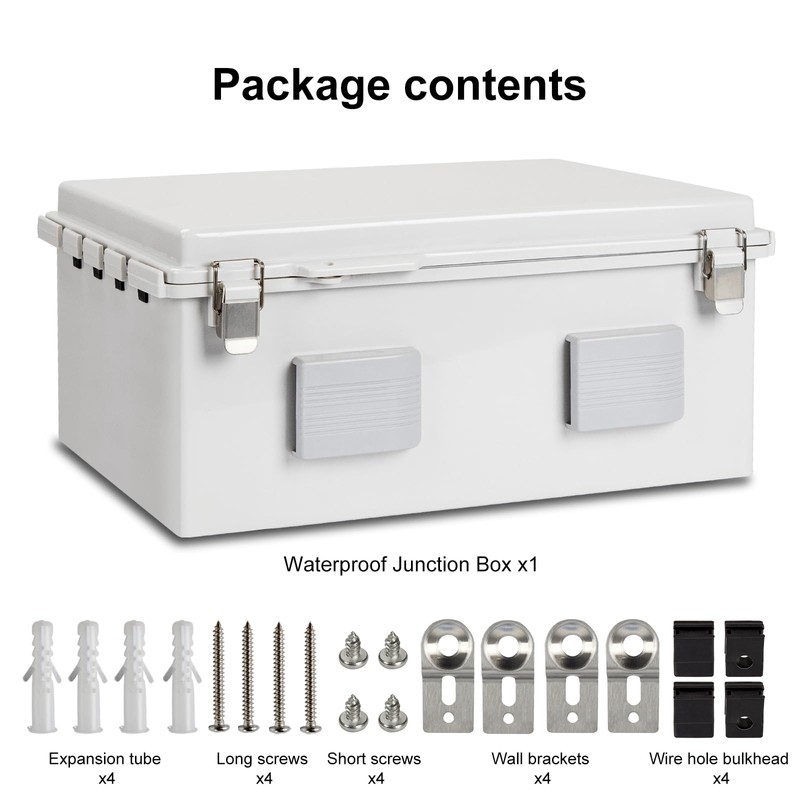 ANIMACYN Electrical Junction Box, Ventilated Design, Cable Grommets, Indoor/Outdoor Use