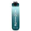 NUPO Smart Water Bottle - Caribbean Blue| Boost your Hydration and Track your Water Intake | Light weight | Leakproof | BPA free | Dishwasher safe | Built-in Straw | Carry Strap | 1000 ml