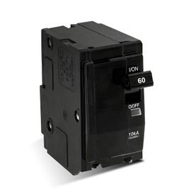 QO260CP 60-Amp 2-Pole Circuit Breaker - Compatible with SD QO Load Centers, CSEDs, and NQOD Panel Boards, Rated 120/240 VAC, 10kA, Plug-in Mount, Visi-Trip Indicator