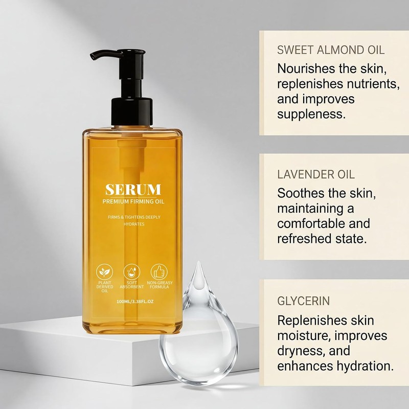 2PC Body Oils, Aceite Corporal Skin Tightening, Hydrating for Dry