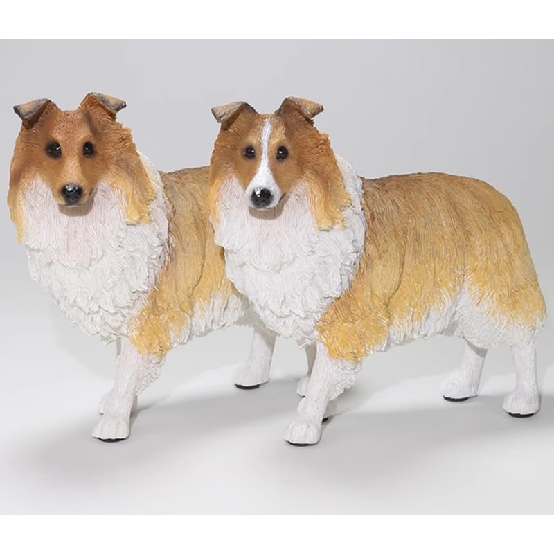 Semeid Handmade Resin Shetland Sheepdog Figurine (Brown)