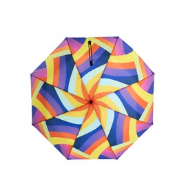 Dedoles Umbrella Automatic Unisex Women Men Windproof Pocket Umbrella High Quality Funny Designs Rainbow Butterflies, Colourful pinwheel