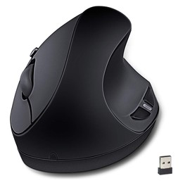 Ergonomic Wireless Mouse,Vertical Mouse 2.4GHz Optical Mice with Adjustable DPI for Small Hands,Black