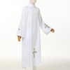 COSDREAMER Catholic Priest Alb Pleated Cross Pulpit Liturgical Cotta Vestment