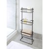 iDesign Everett Metal Standing Shower Caddy, 3-Tier Bath Shelf Baskets