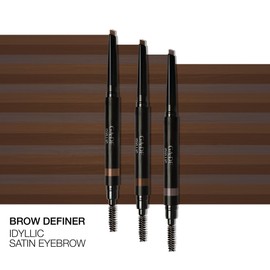 GA-DE Idyllic Satin Eyebrow Pencil 600 - Double-Ended Blonde Brown Eyebrow Tint with Blending Eyebrow Brush, Blend of Waxes and Emollients - 0.007 oz