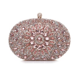 AJVANI Diamante embellished oval prom clutch bag