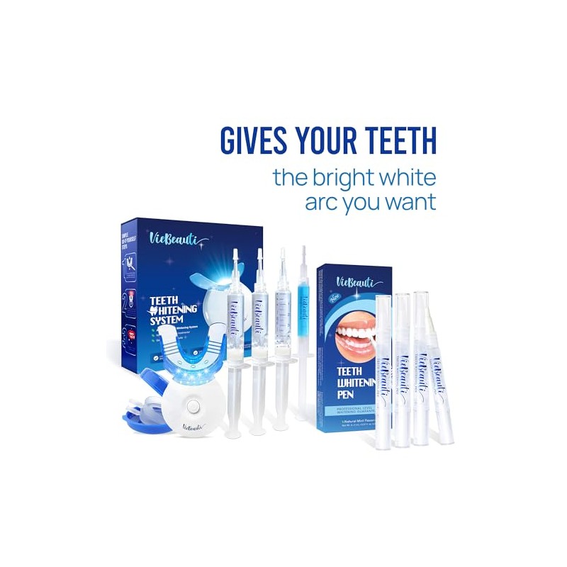 VieBeauti Teeth Whitening Pen (4 Pcs), 40+ Uses, Effective, Painless,