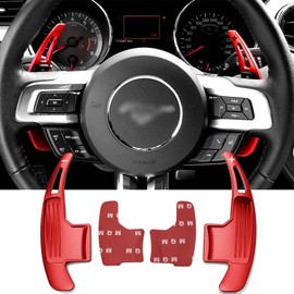 Ctcar Ford 2015+ Aluminum Alloy Steering Wheel Gear Shifter Cover for Interior Decoration