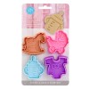 R&M Baby Shower Pastry Cookie Stampers 4 Pc Set R&M