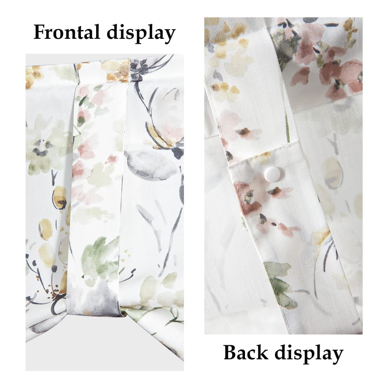 Leeva Valances Curtains for Dining Room Bathroom, Tie Up Classical