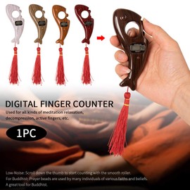 QOTSTEOS Fish Digital Finger Counter Buddha Beads Electronic Display Finger Counter, Hand Tally Counter Counting for Buddhist Prayer Decompression Toy
