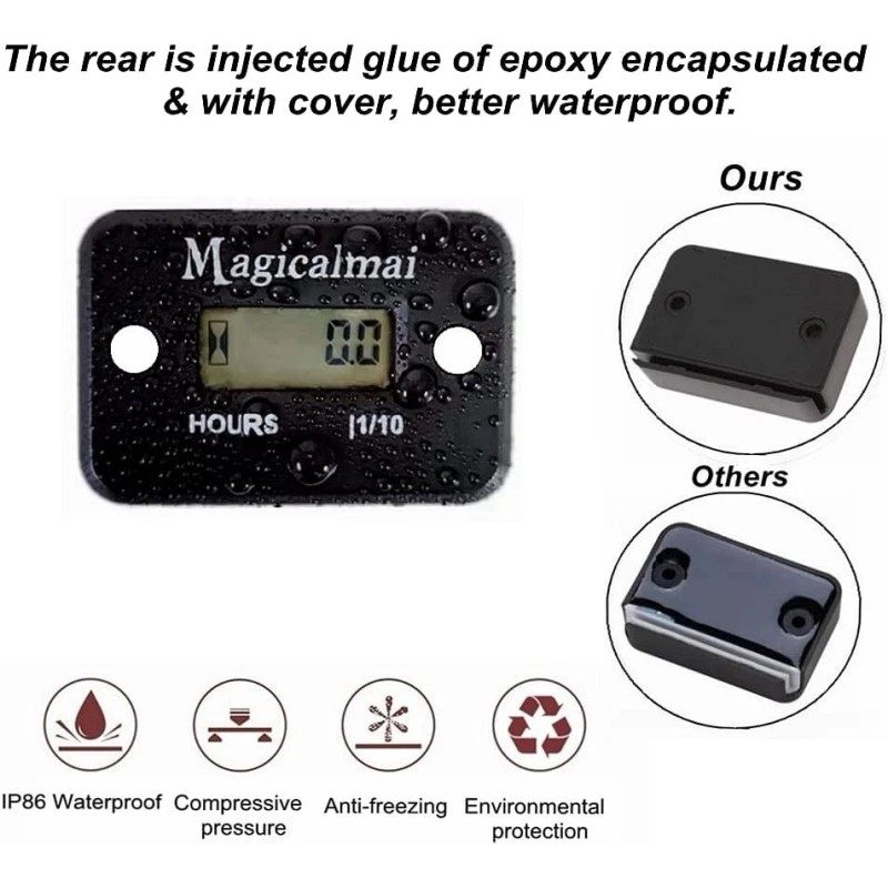 Unbranded Inductive Hour Meter for Gas Engine Generator Lawn Mower