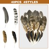 40Pcs Turkey Feathers for Crafting, Natural Pheasant Feathers Hat Feathers,