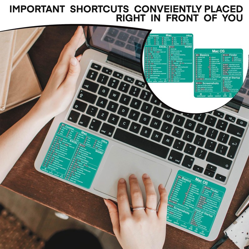 Mac Shortcut Sticker - Mac OS Shortcuts Sticker (M1+Intel) +