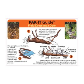 Ident-I-Cards PAK-IT Guide to Field Dressing a Deer