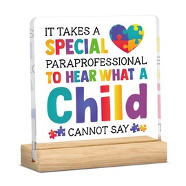Paraprofessional Gifts Special Education Teacher Gifts Autism Teacher Gifts Appreciation Gifts for Teaching Assistant Paras Aide Acrylic Sign