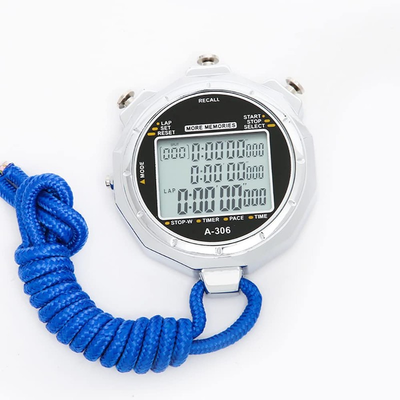 VOANZO Sport Stopwatch Timer Digital Display 1/1000 seconds Precision Electronic