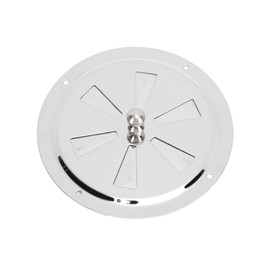 Butterfly Vent 304 Stainless Steel Cabin Round Louver Air Vent Cover with Center Handle Knob for Marine Boat 5 Inches