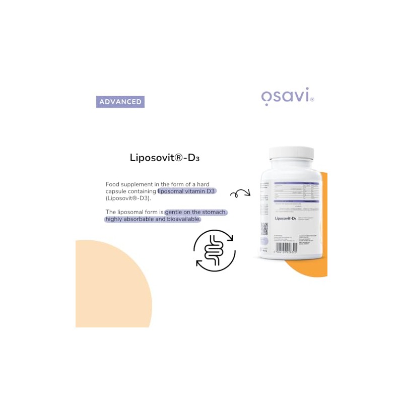 Osavi Liposomal Vitamin D3 4000 IU – 60 Vegan Capsules