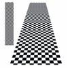 MUNILAIL 10 ft Checkered Floor Runner Race Car Theme Party