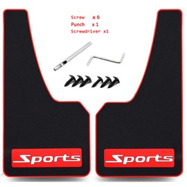 YUNM Universal Car Mud Flaps Rubber Mudguard Splash Guards Rubber Mudguard for Universal Sports Mud Flaps Guards Splash Front Or Rear Guards (Sports)