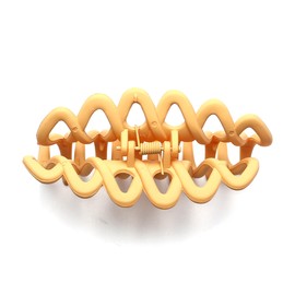 QinGoo Large Mat Coffee Square Hair Claw Hair Clip, Adult Hair Accessories, Stylish, Cute, Korean, 1 Piece (3.9 x 1.9 inches (10 x 4.8 cm), Coffee)