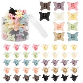 40Pcs Colorful Butterfly Hair Clips - WOVOWOVO Small Hair Claw Clips Cute Butterfly Clips for Thin Fine Hair Mini Hair Clips Hair Accessories for Women Girls Birthday Christmas Gift