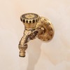 Antique Brass Faucet Bathroom Wall Mounted Washing Machine Faucet Outdoor