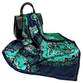 FAIRYGATE Scarf Women's Silk Scarves for Women Large Satin Square Neckerchief Silk Feel Hair Fashion Headscarf, 61008