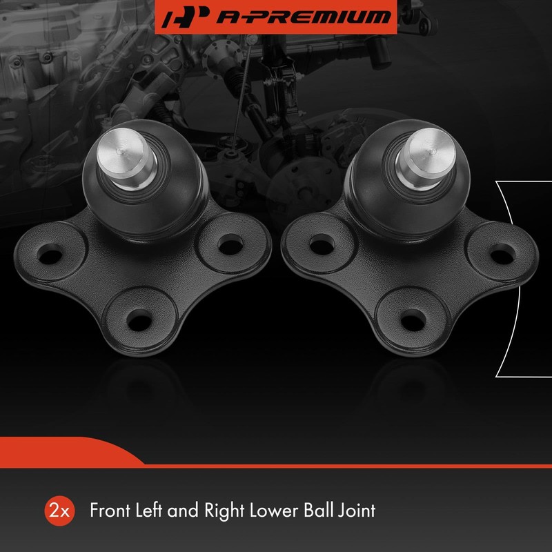 A-Premium 2 x Front Lower Ball Joints, Compatible with Ram