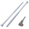 SKIR'CO (Pack of 10) DIN 571 Galvanised Steel Hex Wood