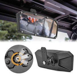 Wsays Rear View Mirrors with 360 Degrees Compatible with Polaris Ranger 500 570 900 1000 XP 2013-2024 with Factory Drop Down Mounting Tab