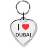 I Love Dubai Small Heart Shaped Key Ring