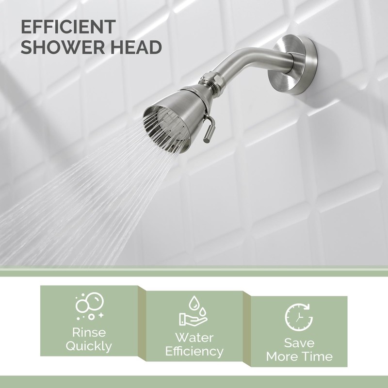 Angle Simple Shower Head, Brass High Flow Shower Sprayer Head,