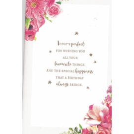 Extra large granddaughter birthday card. 8 page insert. Love heart. 12 x 7.5 inches. OE.