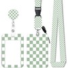 ID Badge Holder with Retractable Lanyard and Keychain, Badge Reel