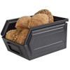 APS Industrial Snack Box Black Metal Box with Labelling Compartment,