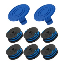 Yetaha KST-120X String Trimmer Spool Replacement Compatible with Kobalt KST 120X-06 20Ft 0.065" String Trimmer Replacement Line (6 Pack Replacement Spool + 2 Pack Spool Caps Covers)