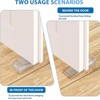 HOMOTEK 4 Pack Wedge Rubber Door Stops Black -Non-Slip Stoppers