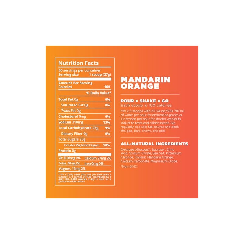 Tailwind Nutrition Paquete de 12 paquetes de varillas naranja mandarina,