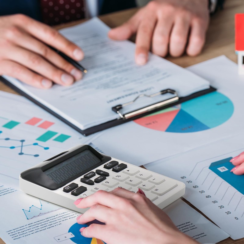 OFFIDIX 12 Digits Calculator Desktop Large LCD Display and Big