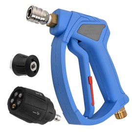 (Newly Upgraded Labor Saving Short Gun) Brass Karcher Short Gun, High Pressure Washing Short Gun, Karcher Nozzle, Compatible with Car Wash, High Pressure 4080 PSI Karcher K Series, K2, K3, K4, K5, K6,