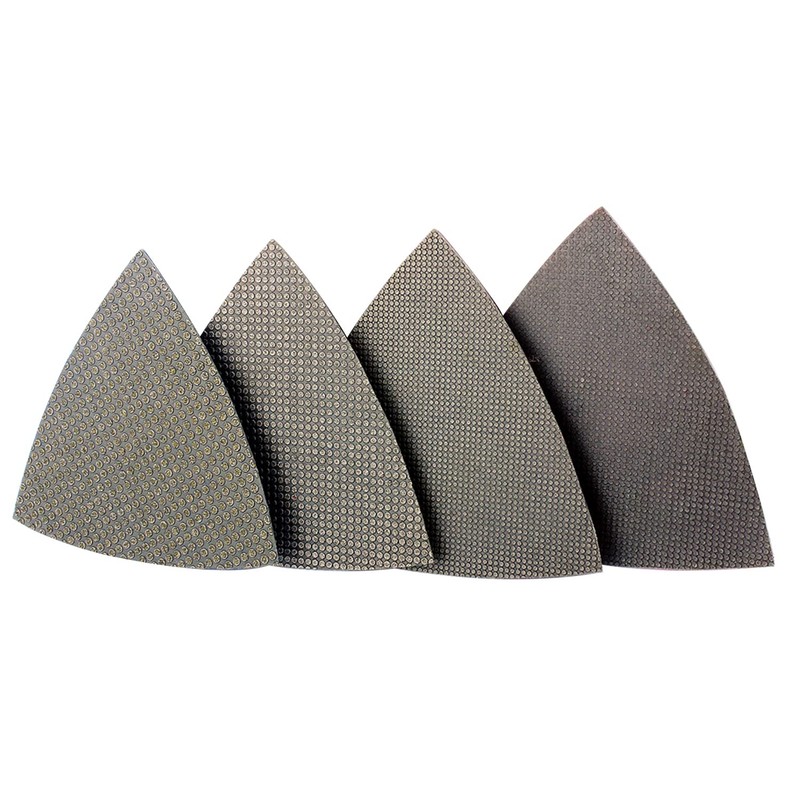 HOMESOM 80mm Triangular Diamond Polishing Pads Electroplated Sanding Pad for