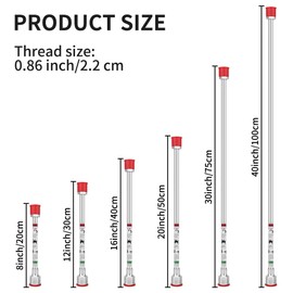 JZXSJ 6 Pieces Multi-Sizes Airless Paint Sprayer Tip Extension Pole,Airless Paint Sprayer Spray Gun Tip Extension Pole Rod,Extension Spray Wand(8/12/16/20/30/40inch)