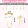 Maxdot 12 Sets Bow Knot Shower Curtain Hooks Decorative Stainless