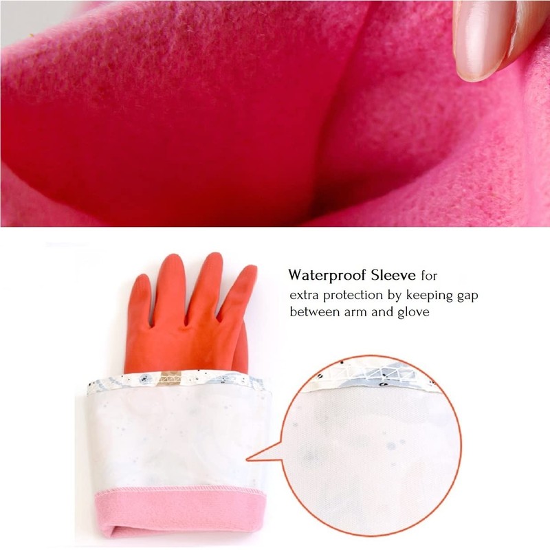 Myungjin Fleece-Lined, Flock Lining, Insulated Medium Cuff, Reusable Waterproof Household