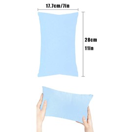 tintoke Mini Pillow, Travel Pillow, 30 x 20 x 4 cm, Small Pillow, Machine Washable, Mini Pillow for Travel, Neck Pillow Inflatable in Smaller Women's Size, Suitable for Adults, Travel (Light Blue)