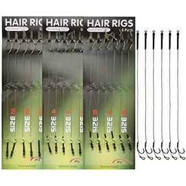 18pcs/36pcs Carp Fishing Hair Rigs Braided Thread Line 8245 Curve Shank Hook Swivel Boilies Carp Rigs Carp Fishing Accessories Tackles (18pcs/lot)